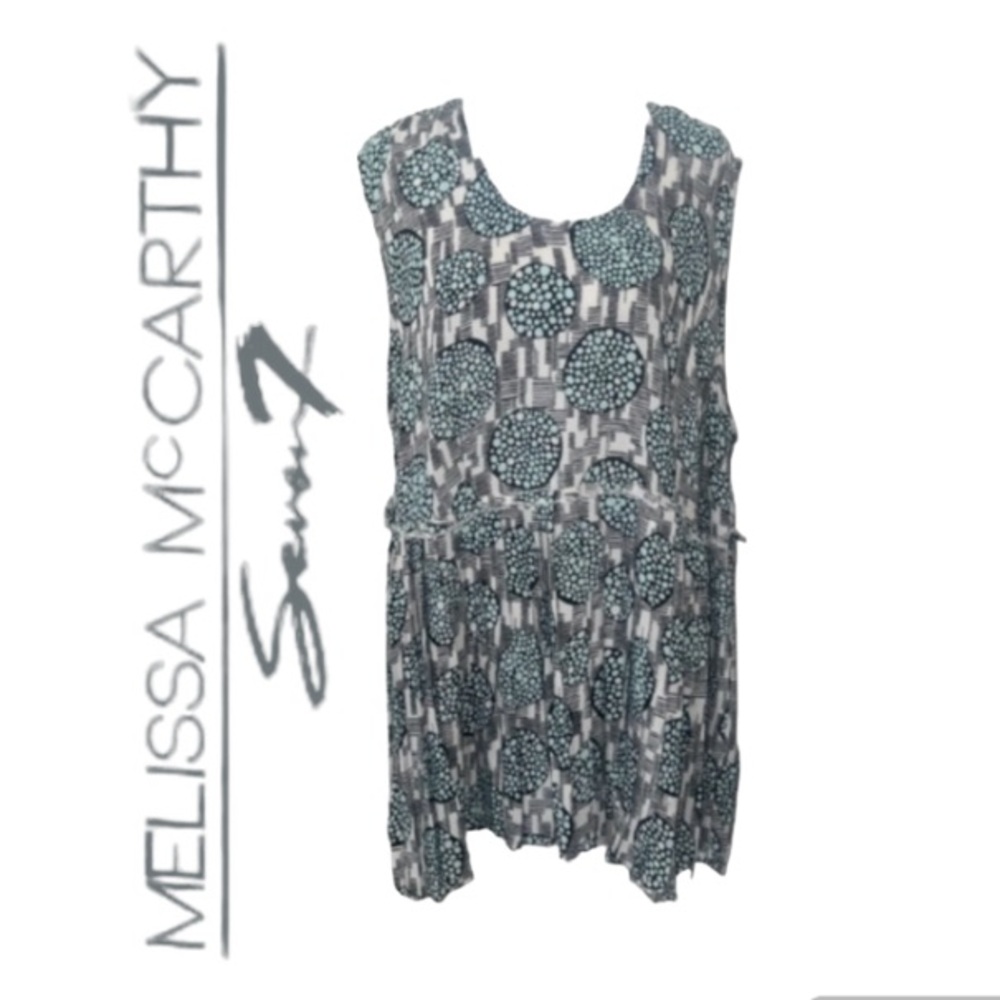 3X Melissa McCarthy Seven7 Sleeveless Hi-Lo Tunic Blouse